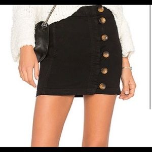 Free People button up mini skirt